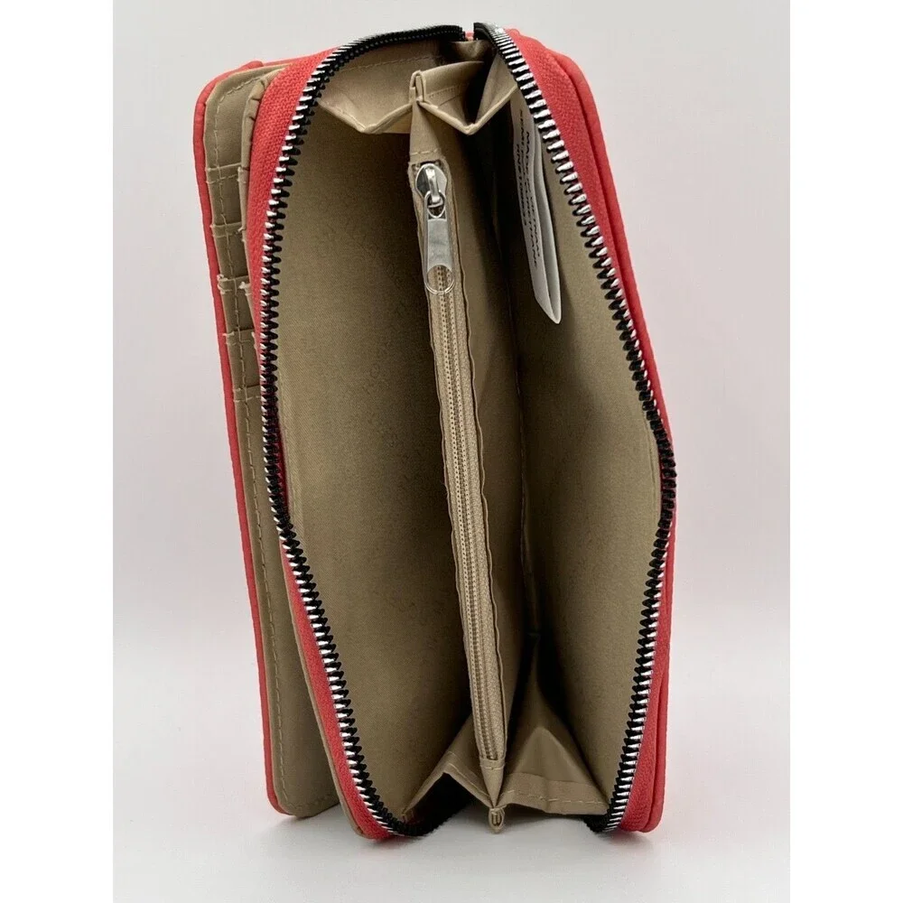 “Rosetti Red Zip Around Wallet Women’s Faux Leather Clutch Organizer”